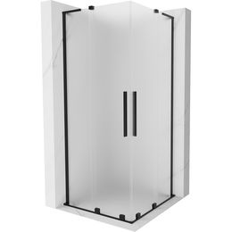 MEXEN/S - Velar L Duo sprchovací kút, posuvné dvere 100 x 100 cm, dekor, čierna 871-100-100-02-33-70