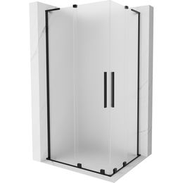 MEXEN/S - Velar L Duo sprchovací kút, posuvné dvere 100 x 90 cm, dekor, čierna 871-100-090-02-33-70