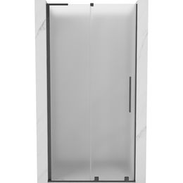 MEXEN/S - Velar L posuvné sprchové dvere 100 cm, dekor, grafit kartáčovaná 871-100-003-31-66