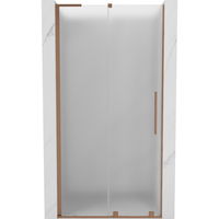MEXEN/S - Velar L posuvné sprchové dvere 100 cm, dekor, meď kartáčovaná 871-100-003-31-65