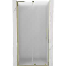 MEXEN/S - Velar L posuvné sprchové dvere 100 cm, dekor, zlatá 871-100-003-31-50