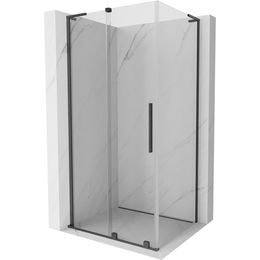 MEXEN/S - Velar L sprchovací kút, posuvné dvere 100 x 90 cm, transparent, grafit kartáčovaná - 871-100-090-03-65 871-100-090-03-66