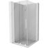 MEXEN/S - Velar L sprchovací kút, posuvné dvere 90 x 90 cm, transparent, biela 871-090-090-03-20