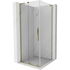 MEXEN/S - Velar L sprchovací kút, posuvné dvere 90 x 90 cm, transparent, zlato 871-090-090-03-50