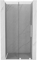 MEXEN/S - Velár posuvné sprchové dvere 100, transparent, biela 871-100-000-01-20