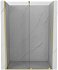 MEXEN/S - Velár posuvné sprchové dvere 140, transparent, zlatá kartáčovaná 871-140-000-01-55