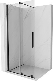MEXEN/S - Velár posuvné sprchové dvere Walk-in 100, transparent, čierna 871-100-000-03-70