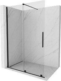 MEXEN/S - Velár posuvné sprchové dvere Walk-in 150, transparent, čierna 871-150-000-03-70