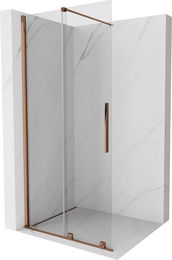 MEXEN/S - Velár posuvné sprchové dvere Walk-in 70 cm, transparent, ružové zlato 871-070-000-03-60