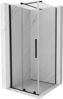 MEXEN/S - Velár sprchovací kút 100 x 100, transparent, čierna 871-100-100-01-70