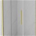 MEXEN/S - Velár sprchovací kút 100 x 100, transparent, zlatá kartáčovaná 871-100-100-01-55