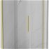 MEXEN/S - Velár sprchovací kút 100 x 75, transparent, zlatá kartáčovaná 871-100-075-01-55