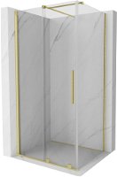 MEXEN/S - Velár sprchovací kút 100 x 80, transparent, zlatá kartáčovaná 871-100-080-01-55