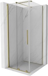 MEXEN/S - Velár sprchovací kút 110 x 110, transparent, zlatá 871-110-110-01-50