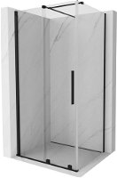 MEXEN/S - Velár sprchovací kút 110 x 75, transparent, čierna 871-110-075-01-70