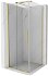 MEXEN/S - Velár sprchovací kút 120 x 120, transparent, zlatá kartáčovaná 871-120-120-01-55