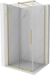MEXEN/S - Velár sprchovací kút 120 x 90, transparent, zlatá kartáčovaná 871-120-090-01-55