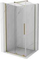 MEXEN/S - Velár sprchovací kút 130 x 100, transparent, zlatá 871-130-100-01-50