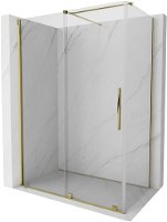 MEXEN/S - Velár sprchovací kút 160 x 100, transparent, zlatá 871-160-100-01-50