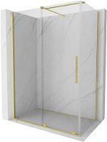 MEXEN/S - Velár sprchovací kút 160 x 70, transparent, zlatá kartáčovaná 871-160-070-01-55
