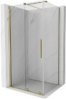 MEXEN/S - Velár sprchovací kút 90 x 80, transparent, zlatá 871-090-080-01-50