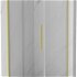 MEXEN/S - Velár sprchovací kút 90 x 90, transparent, zlatá kartáčovaná 871-090-090-01-55