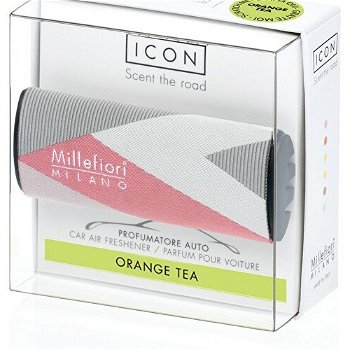 Millefiori Milano Vôňa do auta Icon Textil Geometric Pomarančový čaj