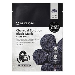 Mizon Čistiaca maska s dreveným uhlím ( Charcoal Solution Black Mask) 25 g