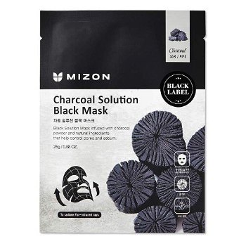 Mizon Čistiaca maska s dreveným uhlím ( Charcoal Solution Black Mask) 25 g