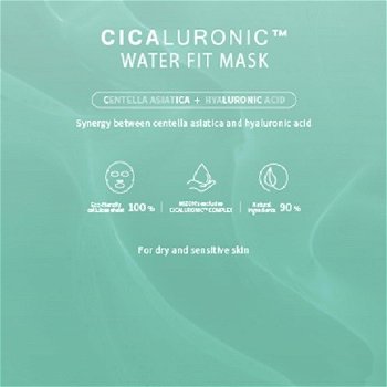 Mizon Hydratačná pleťová maska s kyselinou hyalurónovou Cicaluronic (Water Fit Mask) 24 g