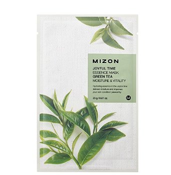 Mizon Plátýnková 3D maska so zeleným čajom pre hydratáciu a vitalitu pleti Joyful Time (Essence Mask Green Tea) 23 g
