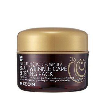 Mizon Regeneračný nočný pleťová maska s filtrátom hlemýždího sekrétu 50% pre omladenie a výživu pleti ( Snail Wrinkle Care Sleeping Pack) 80 ml