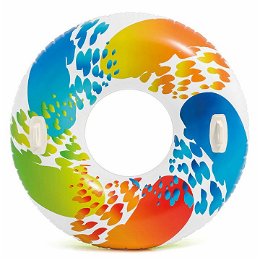 Nafukovací kruh s držadlami Intex Color 119 cm 58202