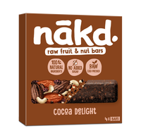 NAKD Cocoa Delight - Ovocno-orieškové RAW tyčinky s kakaom 35g x 4