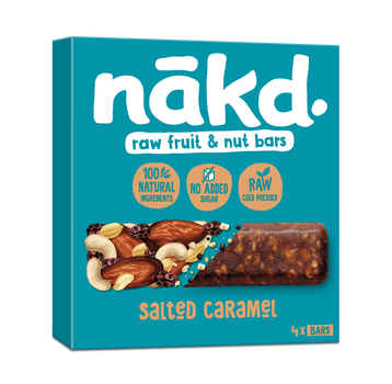 NAKD Slaný karamel - Ovocné a orechové tyčinky RAW Slaný karamel 35g x 4