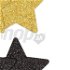Nálepky na bradavky hviezdy čierna a zlatá 4 ks