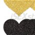 Nálepky na bradavky srdcia čierna a zlatá 4 ks