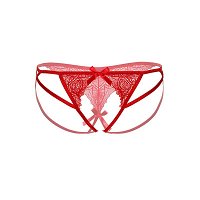 Naomi červené sexi nohavičky s otvorom veľkosť S/M