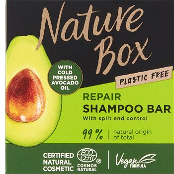 Nature Box Tuhý šampón pre regeneráciu vlasov a kontrolu rozštiepených končekov Avocado Oil (Shampoo Bar) 85 g