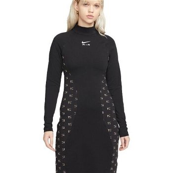 Nike NSW AIR LS DRESS Dámske šaty, čierna, veľkosť