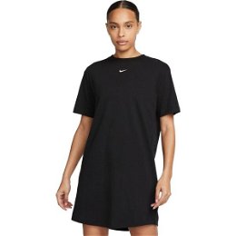 Nike NSW ESSNTL SS DRESS TSHRT Dámske šaty, čierna, veľkosť