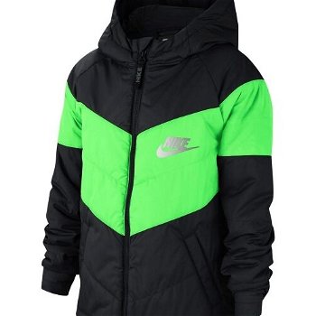 Nike NSW SYNTHETIC FILL JACKET U Detská zateplená bunda, čierna, veľkosť