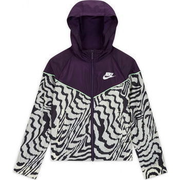 Nike SPORTSWEAR WINDRUNNER Dievčenská bunda, fialová, veľkosť