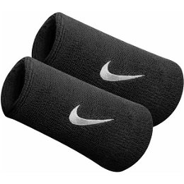 Nike SWOOSH DOUBLEWIDE WRISTBAND Potítko, čierna, veľkosť