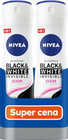 Nivea Antiperspirant v spreji Black & White Invisible Clear 2 x 150 ml