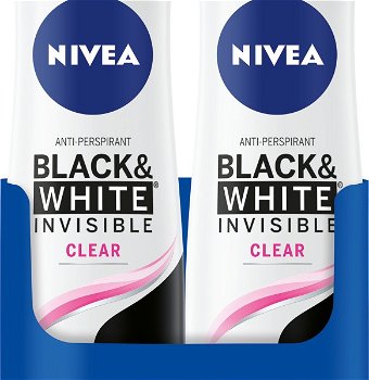 Nivea Antiperspirant v spreji Black & White Invisible Clear 2 x 150 ml