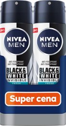 Nivea Antiperspirant v spreji Men Black & White Fresh 2 x 150 ml