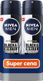 Nivea Antiperspirant v spreji Men Black & White Invisible Original 2 x 150 ml