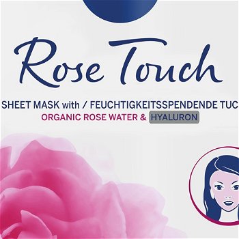 Nivea Hydratačná textilná maska s kyselinou hyalurónovou Rose Touch ( Hydrating Sheet Mask) 1 ks