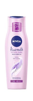 Nivea Ošetrujúci šampón s mliečnymi a hodvábnymi proteínmi na unavené vlasy bez lesku Hair milk Shine ( Care Shampoo) 250 ml
